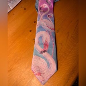 Ralph Marlin flamingo vintage novelty tie.